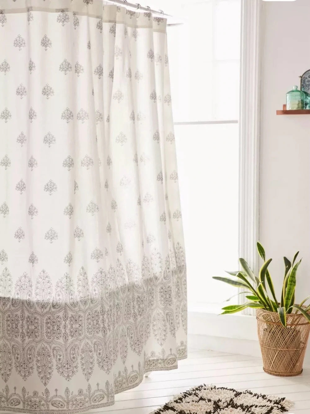 Urban Outfitters Plum & Bow Bessum Stamped Shower Curtain